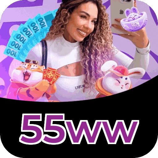 Plataforma 55ww mostrando interface moderna, jogos certificados e recursos de segurança licenciados